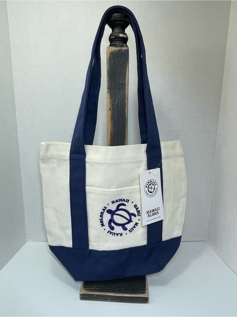 Hawaii Navy Mini Canvas Tote Bag